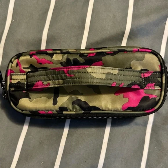 Lug Double Decker Cosmetic Case in Camo Orchid - Picture 2 of 8